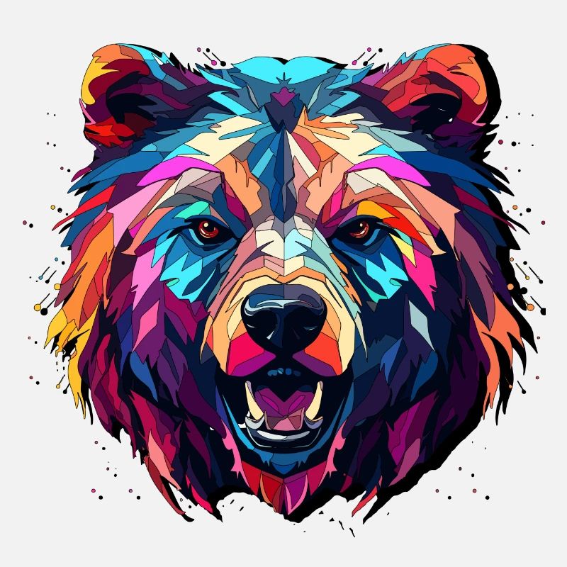 Conception abstraite de l’ours - Impression d’ours