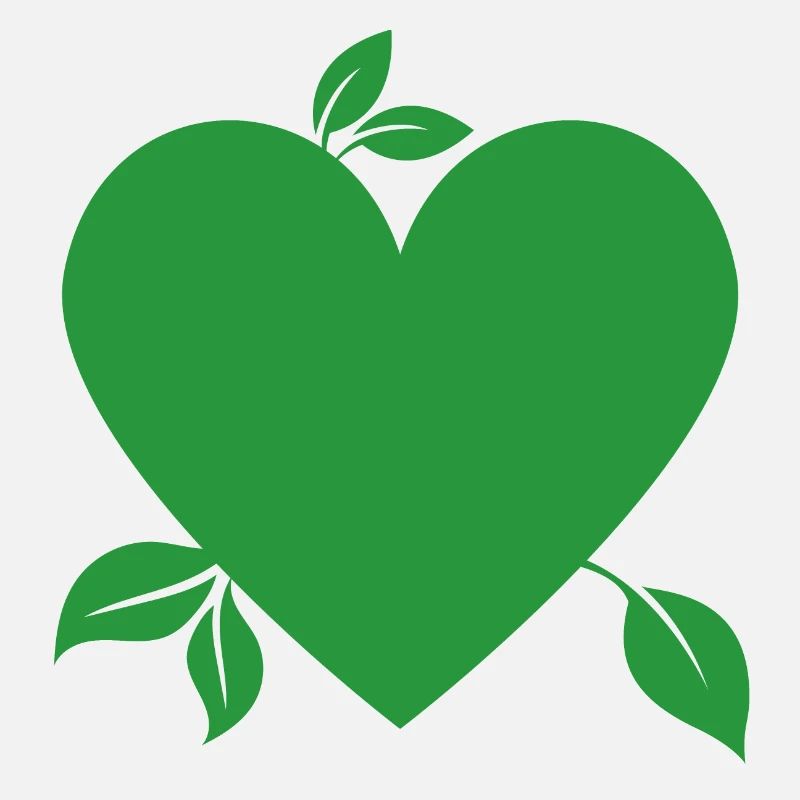 Coeur vert, nous devons aimer la nature