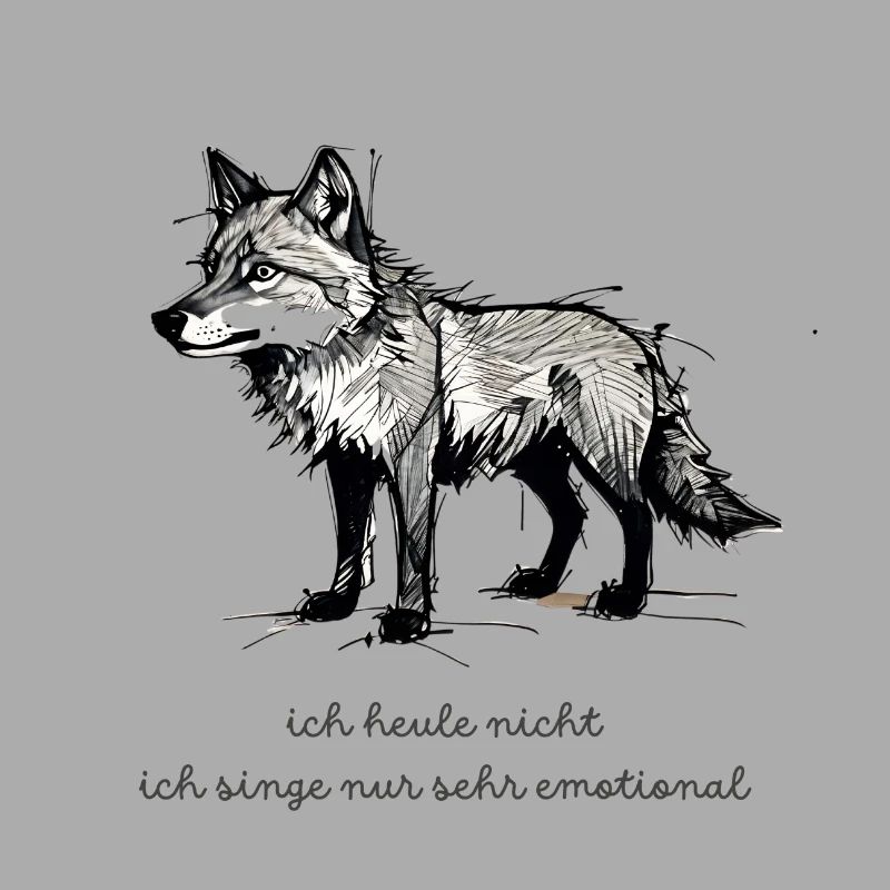 Wolf Spruch "Je ne pleure pas, je chante juste très e