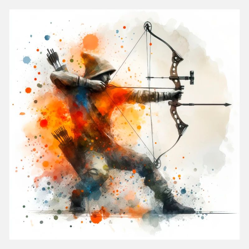 Aquarell-Bogenschütze