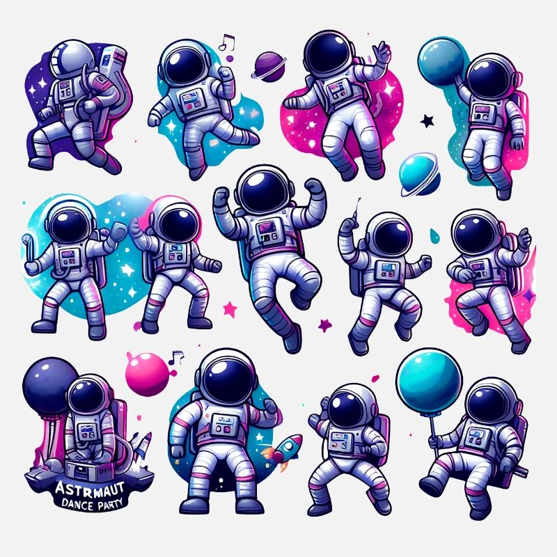 Astronaut und Planet