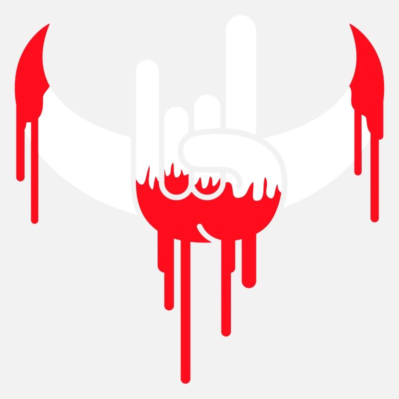Heavy Metal Rock Blut Graffiti Hörner Handgeste