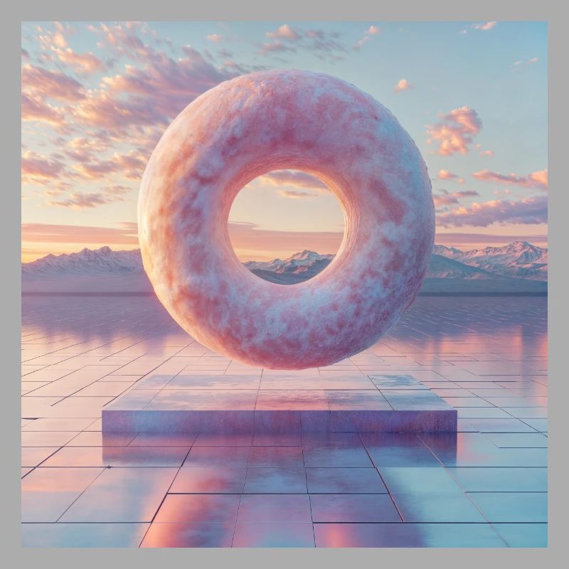 3D schwebender Donut