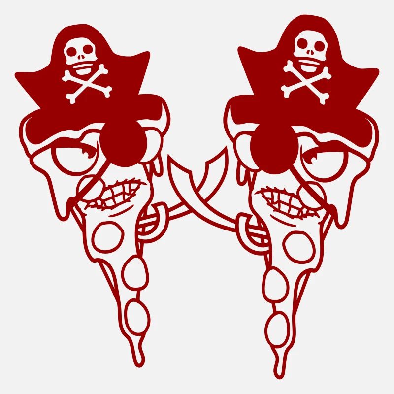 2 Evil Fast Food Pizza Pirate Duel Eye Patch