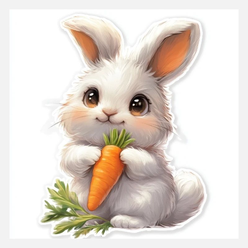 Cute white rabbit