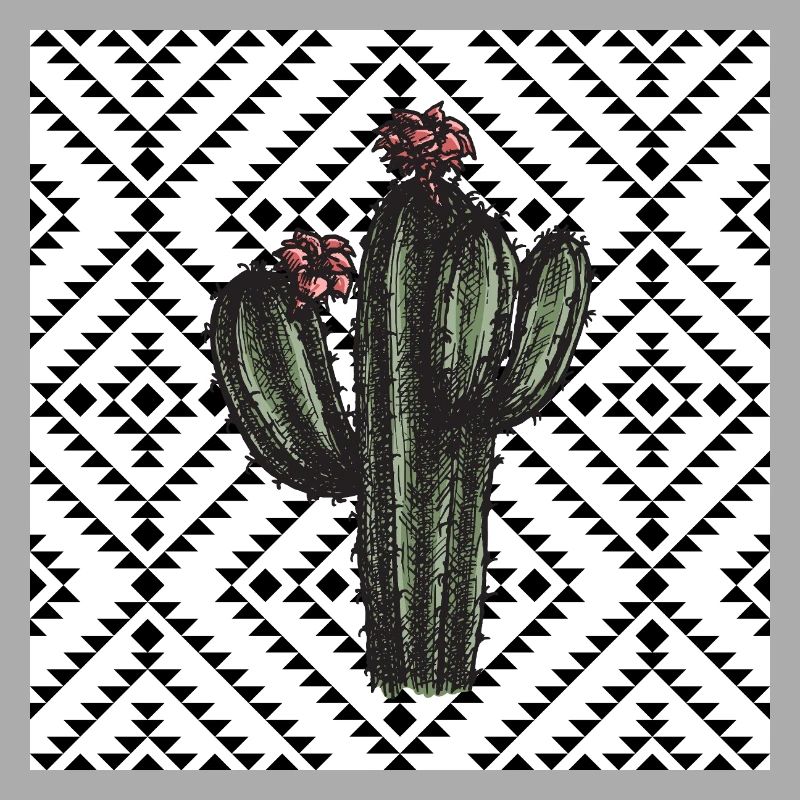 Cactus Geometric Pattern Design