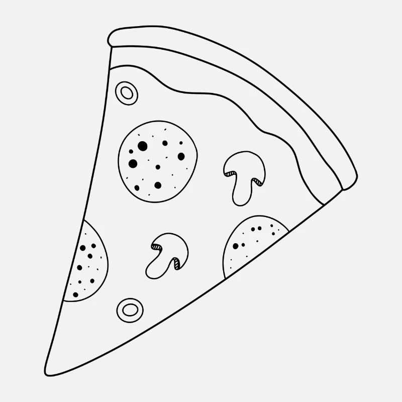 Schwarze Pizzastück-Silhouette