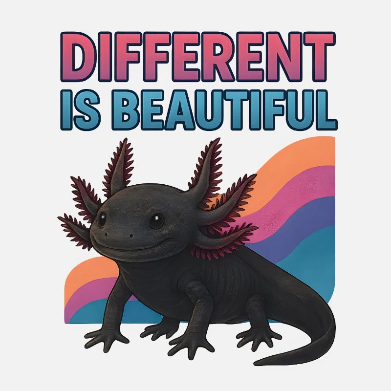 Message Axolotl Mignon - Différent c’est beau