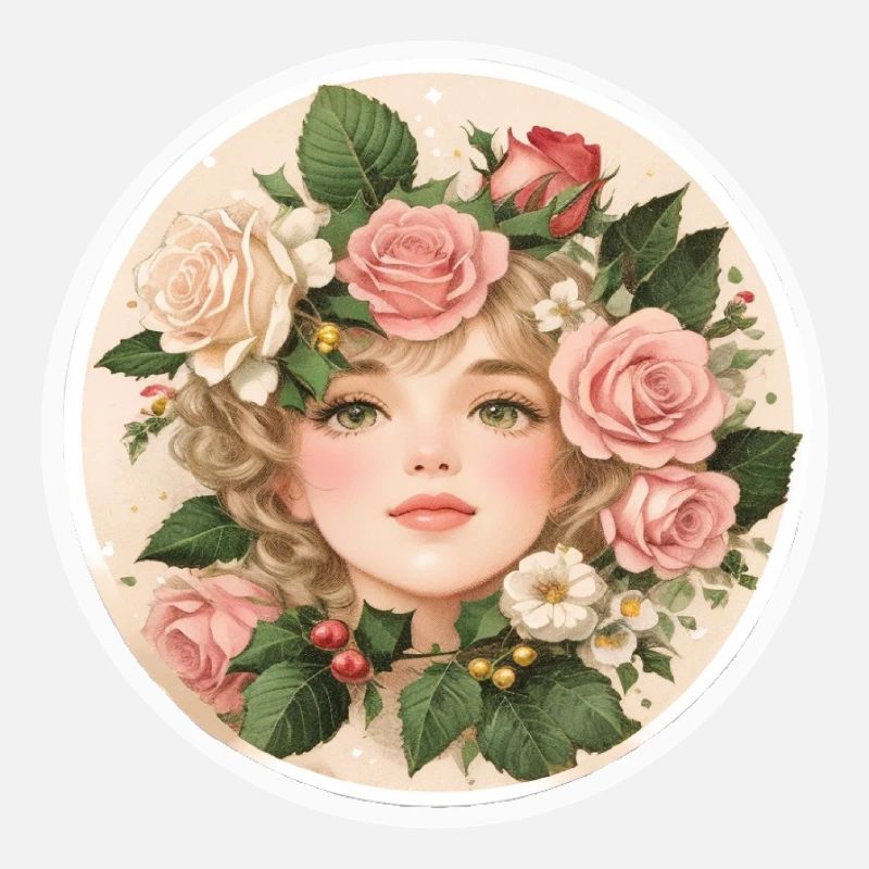 Fille De Fleur, Cercle, Rose