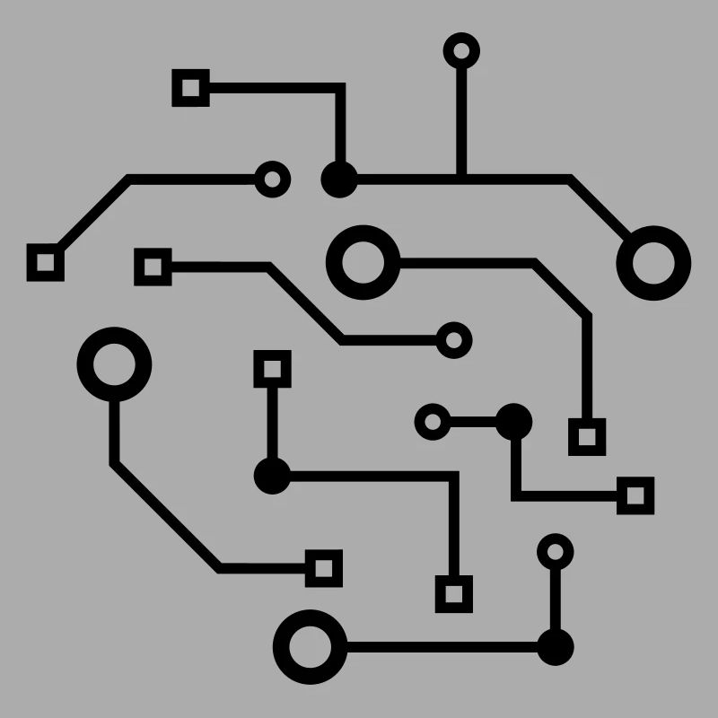 logo cool circuit wire data microchip circular
