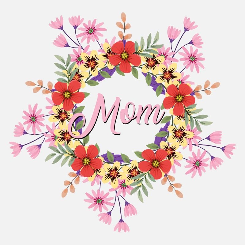 Mama - mit Blumen