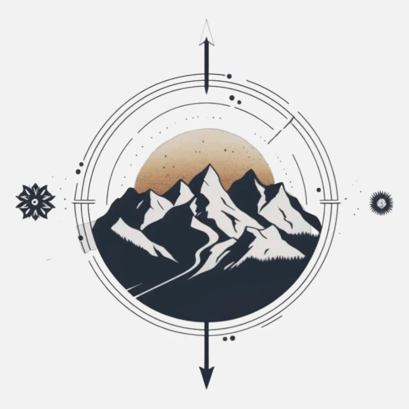 Berge Kompass Wanderung