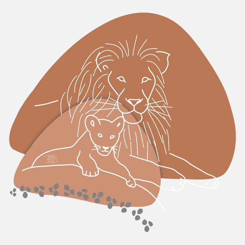"Löwe", Boho Line Art Design, Serie „Big 5“
