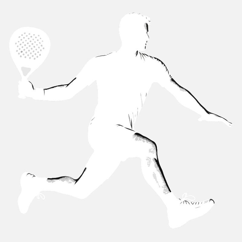 Padel player side white