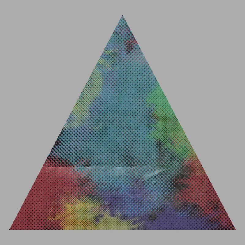 Triangle with colorful structure comic