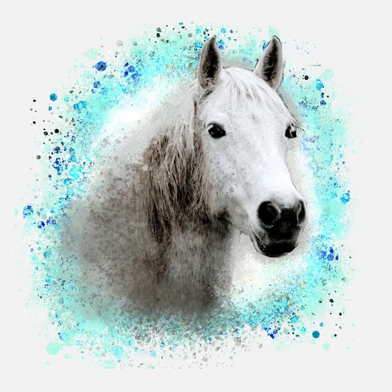 horse,mold,graffiti,painting,white horse,