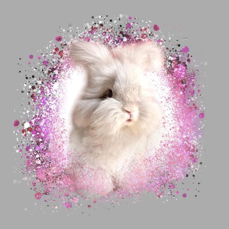 angora rabbit,rabbit, graffiti, pink,rabbit
