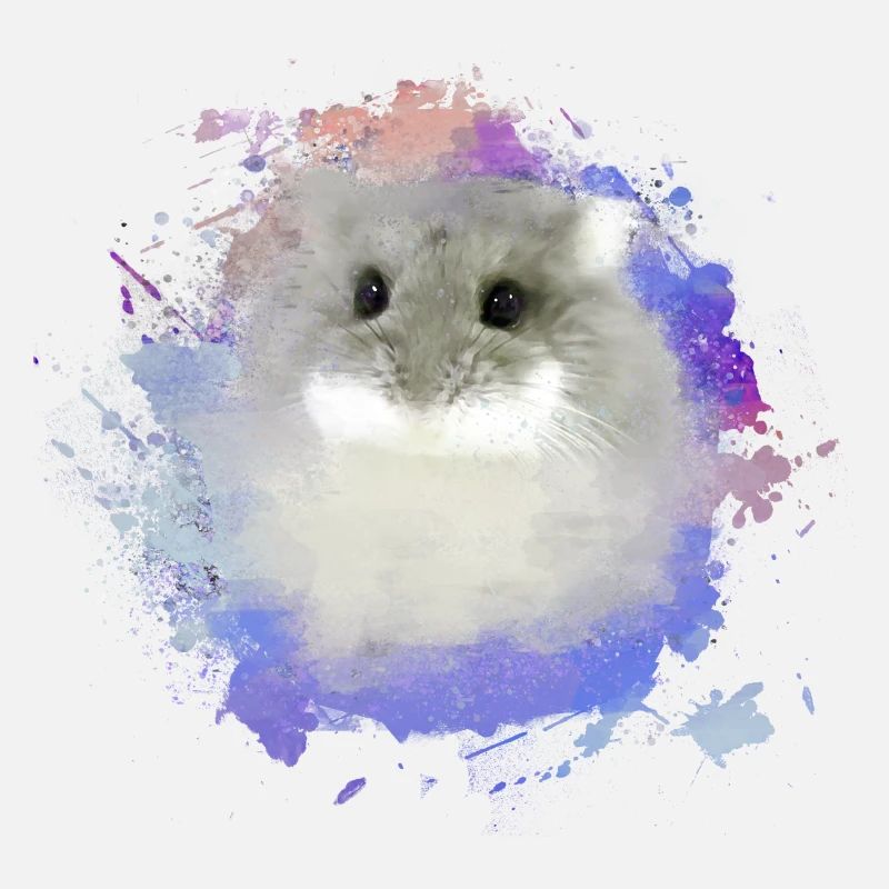 dwarf hamster,hamster,colorful,graffiti,painting