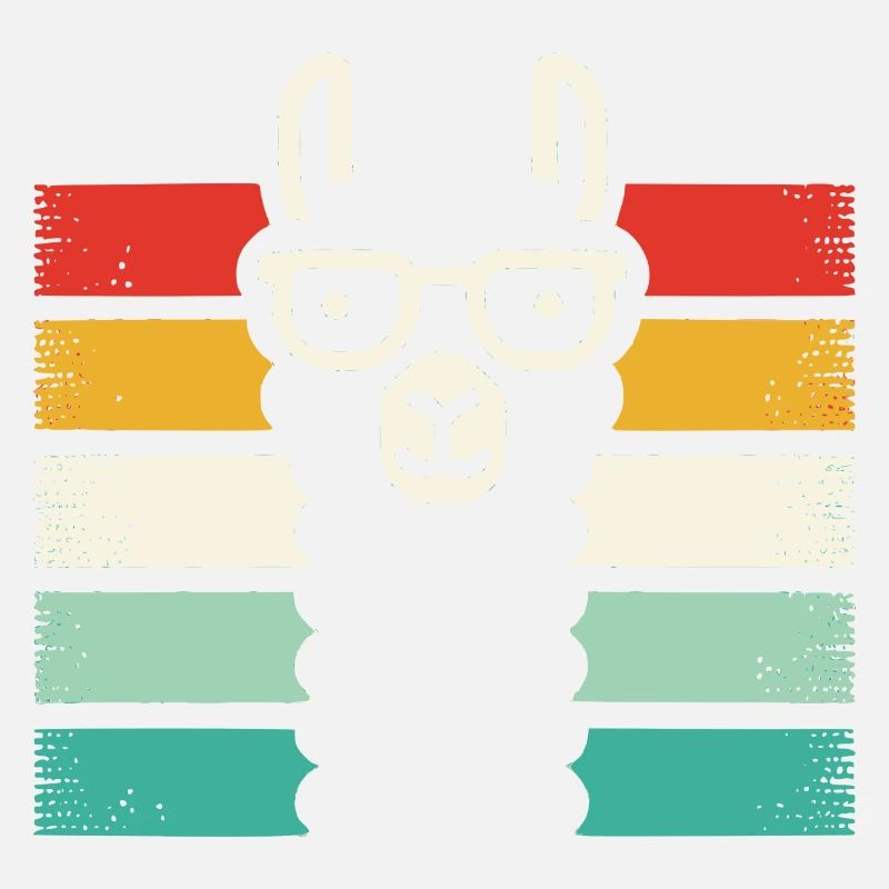 Lama mignon alpaga avec lunettes de soleil Comic Art