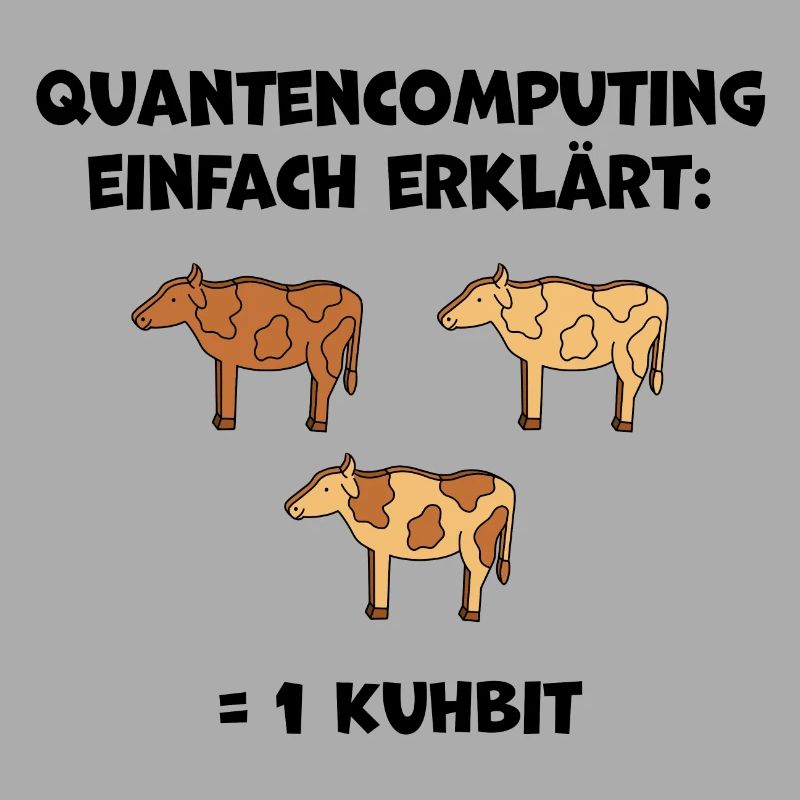 Quantencomputing mit Kühen Lustig Geschenk Kuhbit
