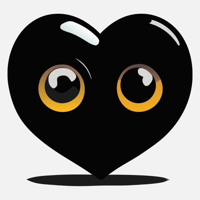 Black cartoon heart