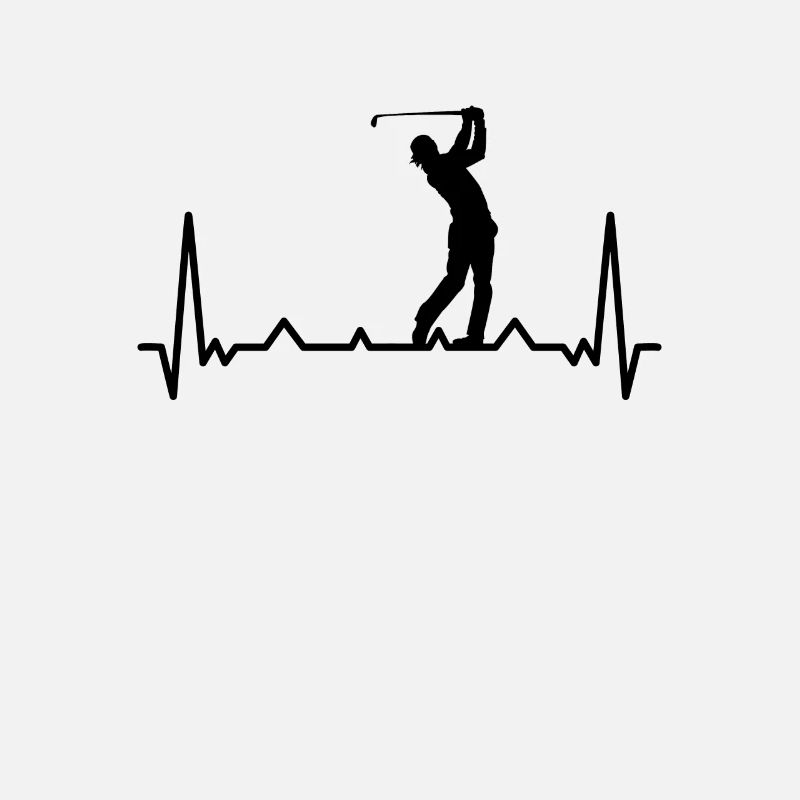 Golf Golfen Herzschlag Geschenk