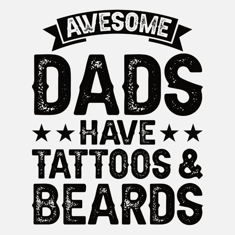 Father Tattoo Beard Dad Cool Tattooed Art