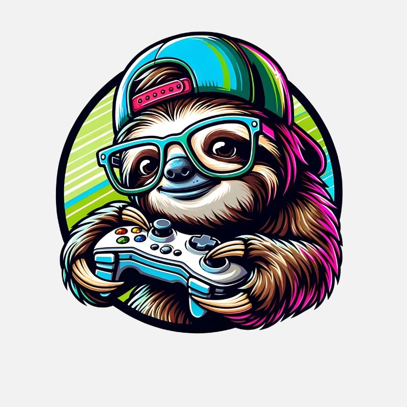 Lustiges Zocker Faultier Gaming Nerd Design