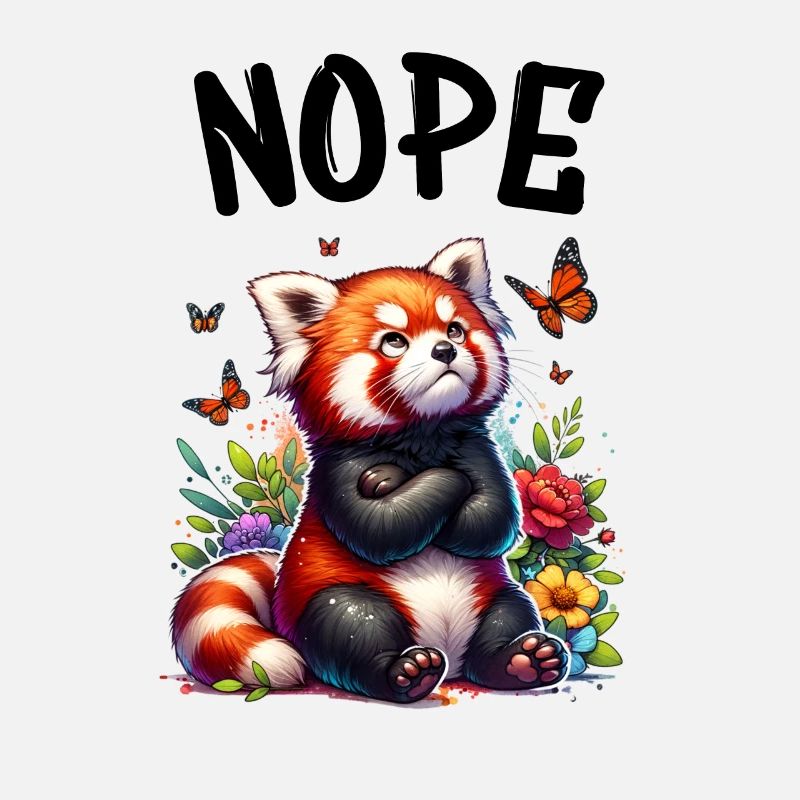 Panda roux Drôle Dicton Non, Renard de Feu