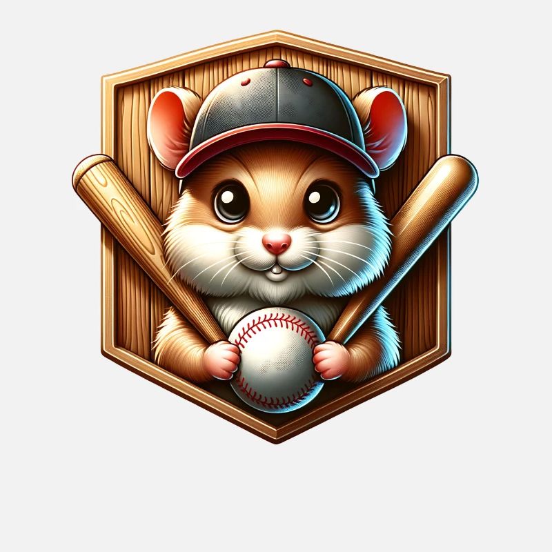 Cooler Hamster Baseballspieler Softball Pitcher