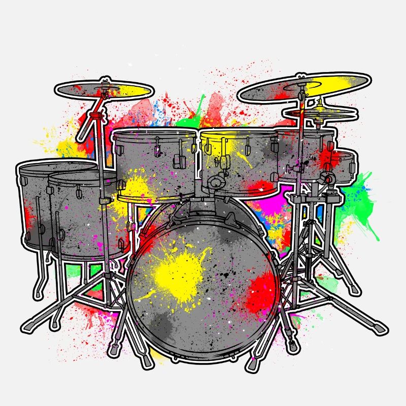 Drums in colors for drummers and drummers
