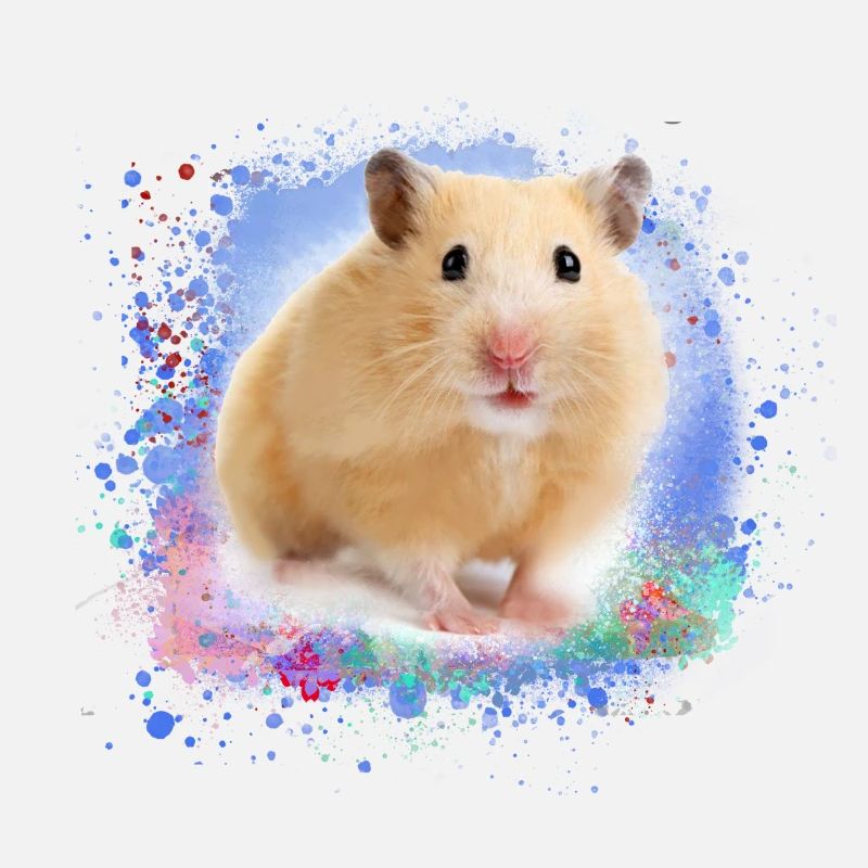 hamster, graffiti, peinture, vert, bleu