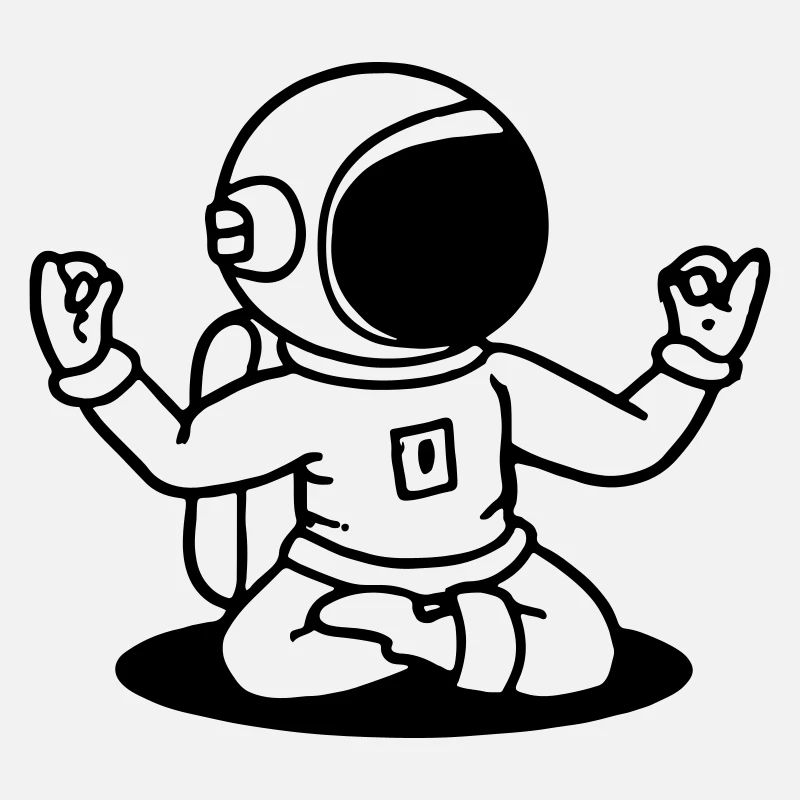 Astronaut Yoga Lustig Geschenkidee