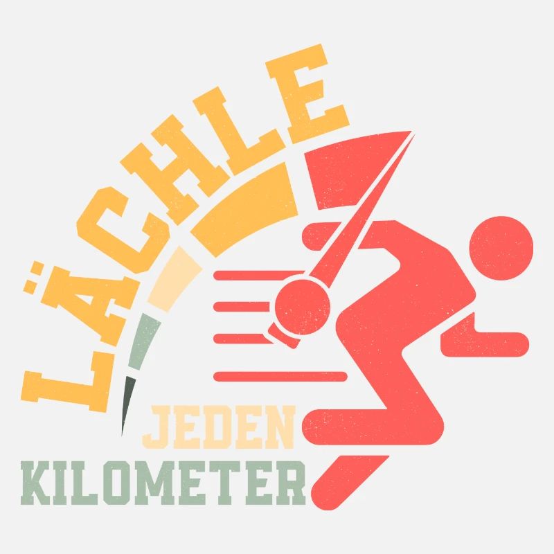 Lächle jeden Kilometer Joggen Laufen