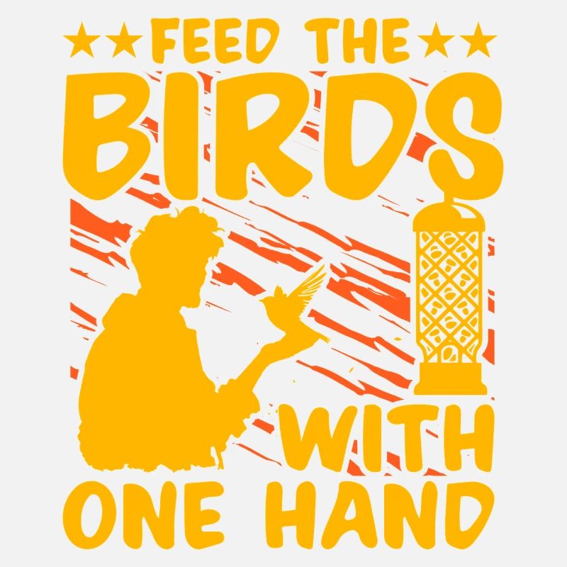 Füttern Sie die Vögel mit einer Hand
