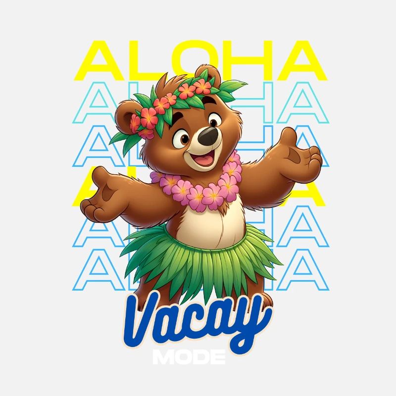 Hawaiian Bear Aloha Mode Vacation