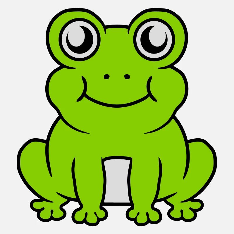 Petite grenouille douce assise