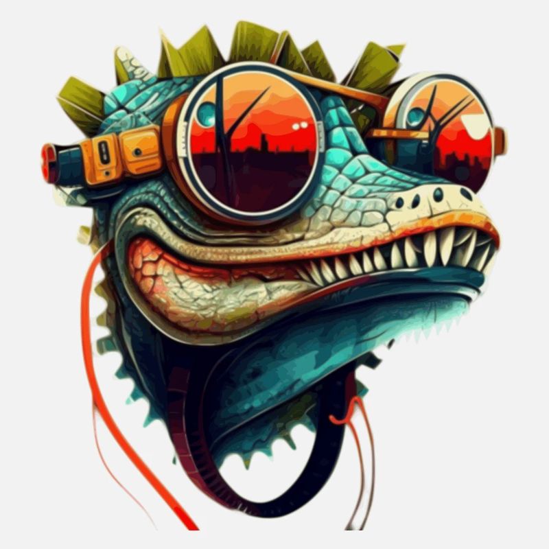 Tête de crocodile comme un reptile dans cool avec des lunettes de soleil