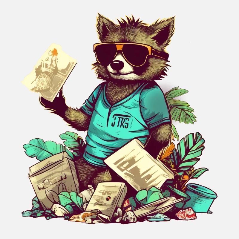 Funny raccoon