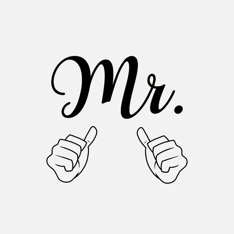 Conception de marié de mariage M. & Mme Just Married
