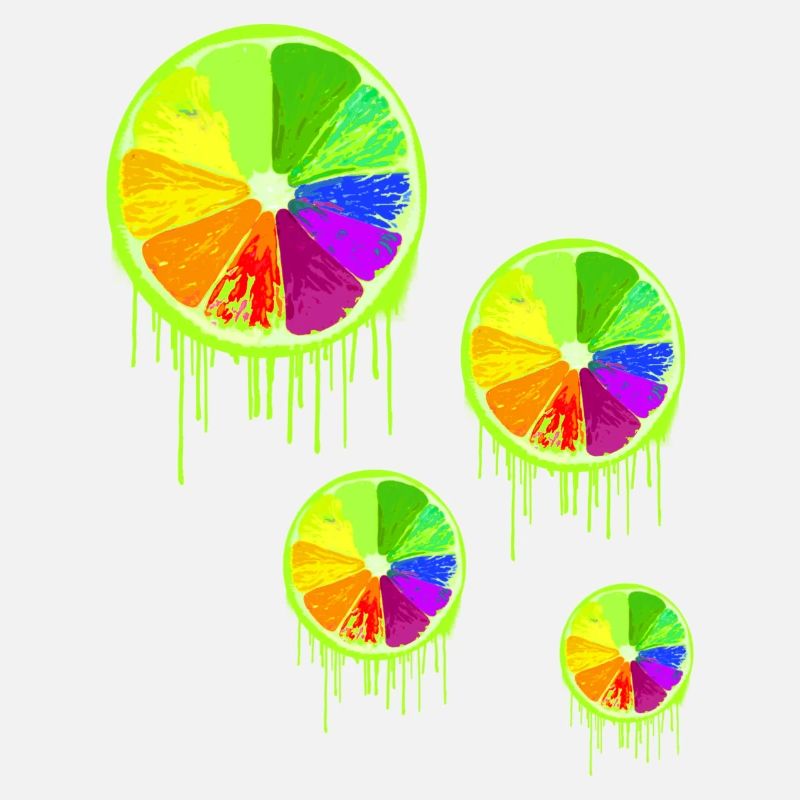 fruits colorés,citron vert,coloré,graffiti,LGBT