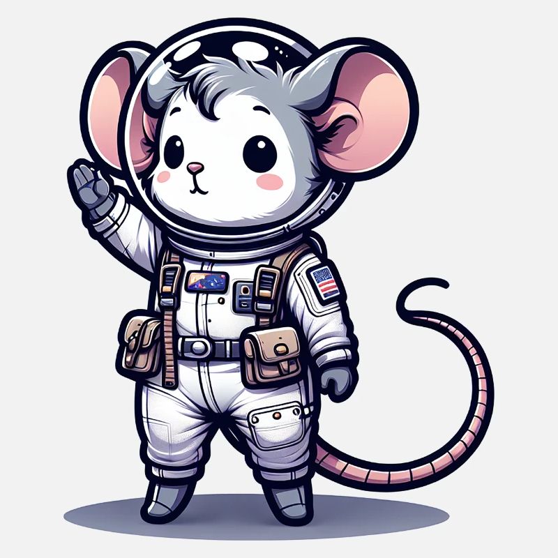 Cute Mouse Astronaut
