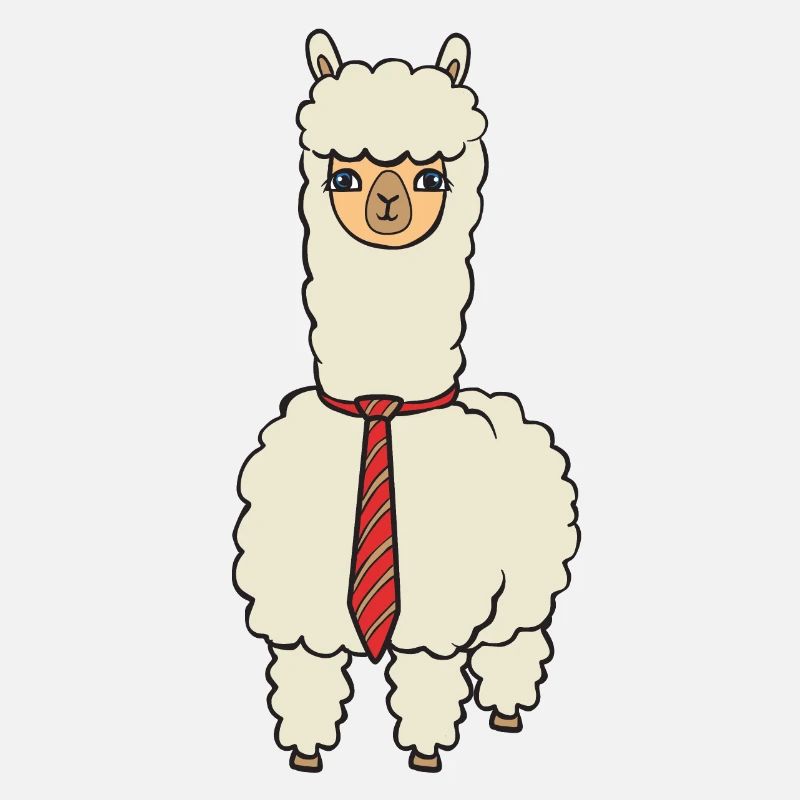 Alpaka mit Krawatte