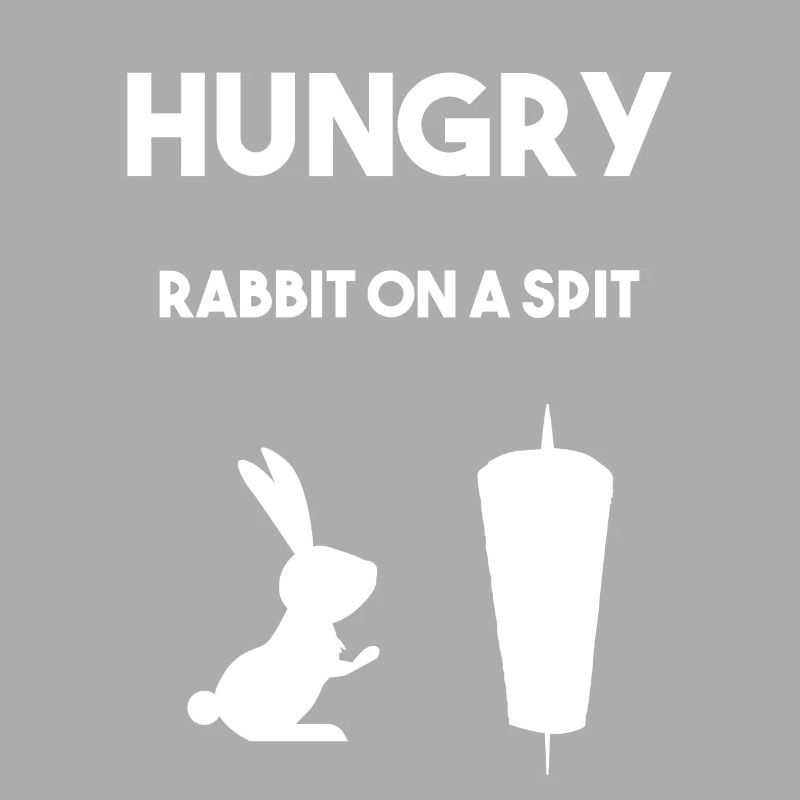 Rabbit on a spit withe
