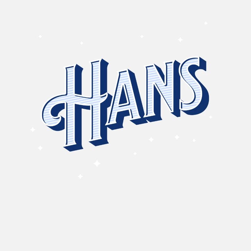 Hans' name personalized