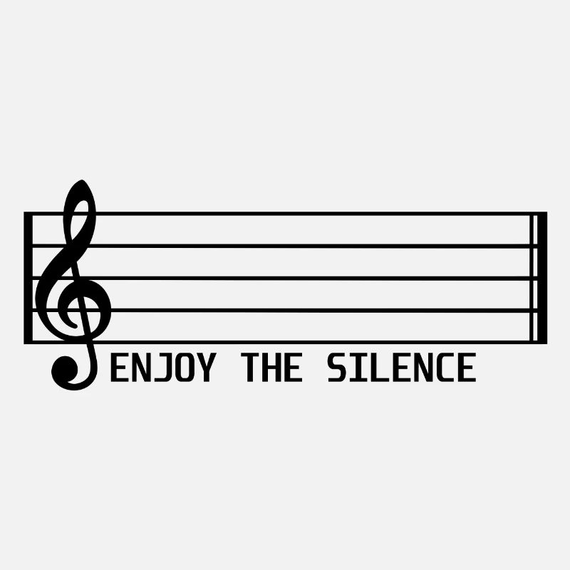 Profitez de l'idée de cadeau de chemise de note de musique de silence