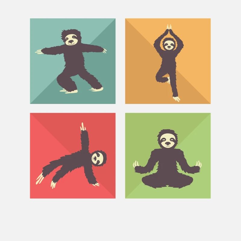 Faultier meditieren Yogalehrer Gift