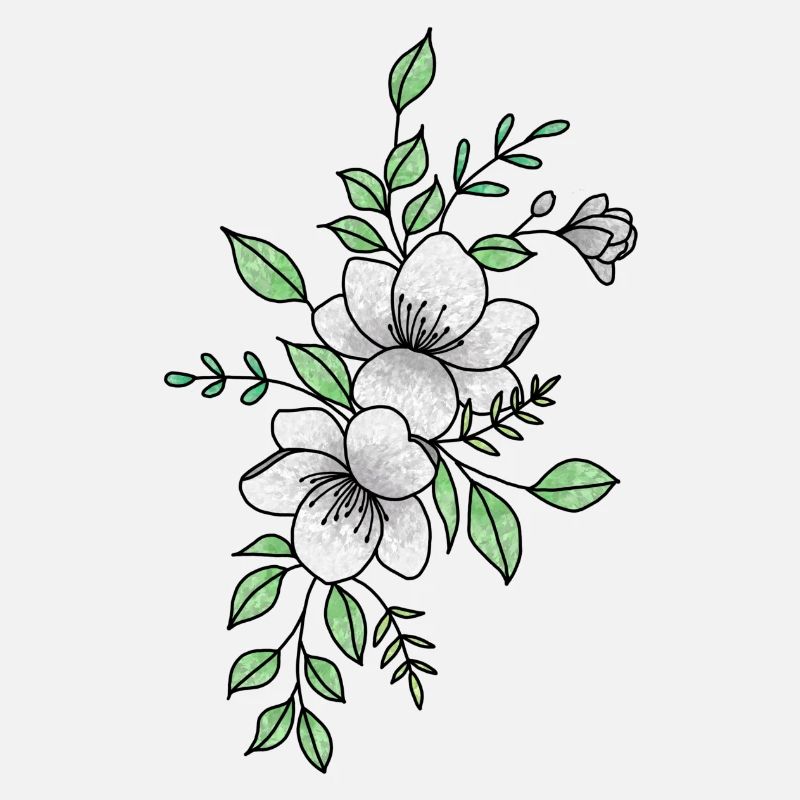 Weiße und graue Blume
