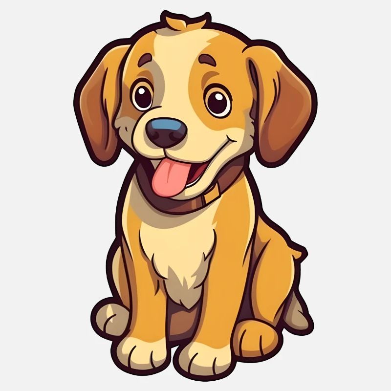 Kleiner, niedlicher Hund "Bailey" im Comic-Stil