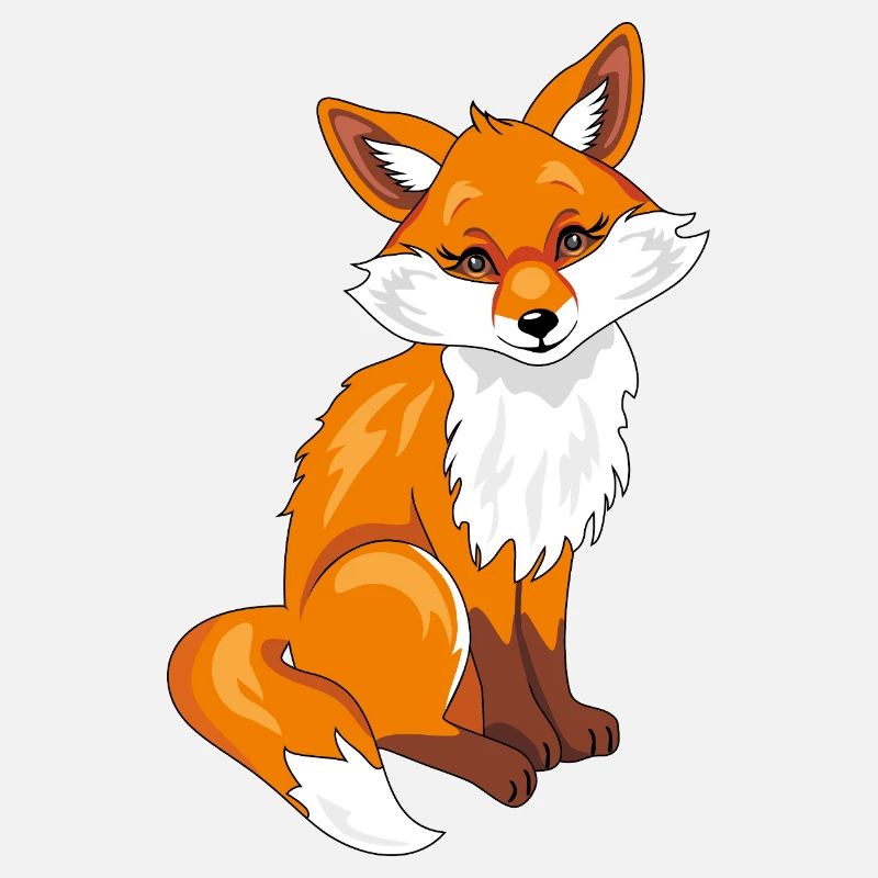 Assis mignon renard timide